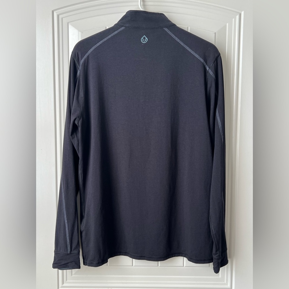 tasc Performance Bamboo Lightweight Quarter Zip Golf Black Size M - Picture 5 of 13